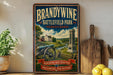 A vintage-style poster for Brandywine Battlefield Park in Pennsylvania, featuring a cannon, a monument, and a rural landscape.