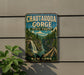 A vintage metal sign for Chautauqua Gorge State Forest in New York, featuring a scenic illustration of a waterfall and forest.