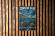 A vintage metal sign for Cordell Bank National Marine Sanctuary, California, featuring an illustration of marine life and the text "Explore, Protect, Preserve".