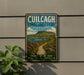 a vintage-style sign for Cuilcag Lakelands Park, Ireland, mounted on a wall.