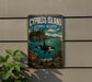 a vintage-style sign for the Cypress Island Aquatic Reserve, which is a protected and preserved natural area in Washington.