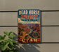 A vintage-style sign for Dead Horse Point State Park in Utah, featuring a scenic image of the Grand Canyon.