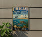 a sign for the Fire Island National Seashore Marine Zone, which is located in New York.