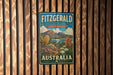 a vintage-style sign for Fitzgerald Biosphere Reserve, a world-renowned natural reserve in Australia.