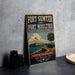 A vintage-style sign for Fort Sumter and Fort Moultrie, which is a National Historical Park in South Carolina.