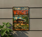 A vintage-style sign for Frank Lloyd Wright's home and studio in Oak Park, Illinois.