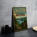 A vintage metal sign for the Gallitzin State Forest in Pennsylvania, featuring a scenic landscape with a river and pine trees.