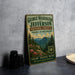 A vintage-style metal sign for the National Forests in Virginia and West Virginia, featuring a scenic mountain landscape and the text "GEORGE WASHINGTON AND JEFFERSON NATIONAL FORESTS VIRGINIA AND WEST VIRGINIA".