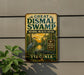 A vintage-style metal sign for the Great Dismal Swamp National Wildlife Refuge in Virginia, featuring an illustration of a bird and a swampy landscape.