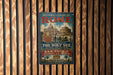 a vintage-style poster advertising the Historic Centre of Rome, Italy.