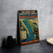 A vintage metal sign with illustrations of various marine animals and a map of the Gulf of California, along with text promoting the protected areas of the region.