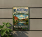 A vintage-style metal sign for John H. Chafee Blackstone River Valley National Heritage Corridor, located in Massachusetts.