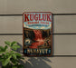 A vintage-style sign for Kugluk, a famous waterfall in Nunavut, Canada.