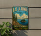 A vintage-style sign for Lac La Ronge, a scenic park in Saskatchewan, Canada.