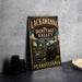 a vintage-style metal sign for the Lackawanna Heritage Valley National Heritage Area in Pennsylvania.