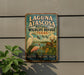 A vintage-style metal sign for Laguna Atascosa National Wildlife Refuge in Texas, featuring illustrations of various wildlife species such as a crane, deer, and cactus.