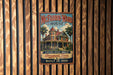 A vintage-style metal sign for the McFaddin-Ward House, a historic landmark in Beaumont, Texas, built in 1906.