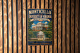 A vintage-style metal sign for the University of Virginia, located in Charlotte, Virginia.