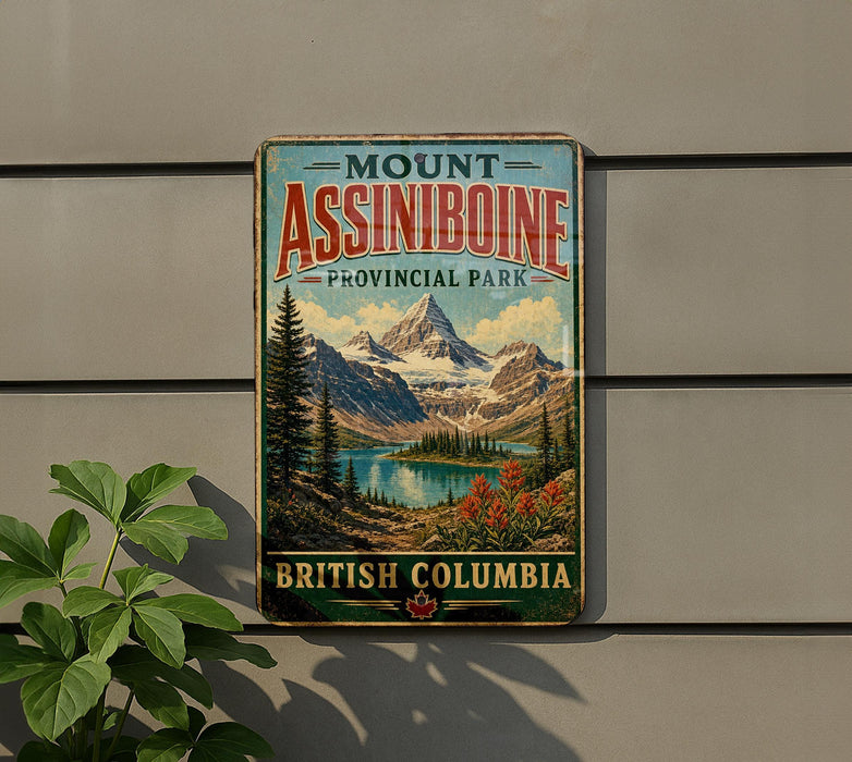 Mount Assiniboine, a scenic mountain range in British Columbia, Canada.
