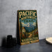 A vintage-style metal sign for the Pacific Northwest Trail in Washington, featuring a mountain landscape and a trail marker.