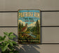 A vintage-style metal sign for the Partridge Run State Forest in New York, featuring a bird and a scenic landscape.