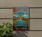 A vintage-style metal sign for Ruby Lake National Wildlife Refuge in Nevada, featuring a large bird and a scenic landscape.