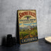 A vintage-style sign for Sonoma Valley Viticultural Heritage Landscape in California, featuring a scenic illustration of vineyards and mountains.