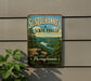 A vintage-style metal sign for Susquehannock State Forest in Pennsylvania, featuring a scenic landscape with a river and forest.