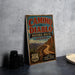 a vintage-style poster of the Camino del Diablo Historic Route in Arizona, with a desert landscape and a road leading through the mountains.