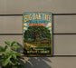 A vintage-style metal sign for Big Oak Tree State Park in Missouri, featuring a large oak tree and a sign indicating the park's location.
