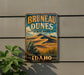 A vintage-style metal sign for Brunette Dunes State Park in Idaho, featuring a desert landscape with mountains and vegetation.