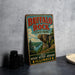 A vintage-style sign for Buffalo Rock State Park in Illinois, featuring a scenic landscape with a cliff and a lake.