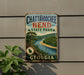 A vintage metal sign for Chattanooga Bend State Park in Georgia, featuring a scenic landscape with a river and trees.