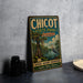 A vintage-style metal sign for Chicot State Park in Louisiana, featuring an illustration of a bird and a lush, natural landscape.