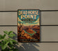 A vintage-style metal sign for Dead Horse Point State Park in Utah, featuring a scenic illustration of the Grand Canyon.