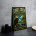A vintage-style sign for Eagle Creek State Park in Illinois, featuring an eagle and a scenic landscape.