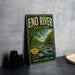 A vintage-style metal sign for Eno River State Park in North Carolina, featuring a scenic illustration of a river and forest landscape.
