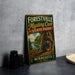 A vintage-style metal sign for the Forestville Mystery Cave State Park in Minnesota, featuring a scenic illustration of the cave and the park's name.