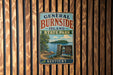 A vintage metal sign for General Burnside Island State Park in Kentucky, featuring a scenic illustration of the island and its surrounding landscape.