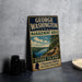 A vintage metal sign for the George Washington Management Area in Rhode Island, featuring a scenic landscape with a river and mountains.