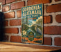 A vintage-style metal sign for Gordonia-Alataha State Park in Georgia, featuring a scenic illustration of the park's natural surroundings.