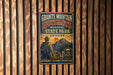 A vintage-style metal sign for Granite Mountain Hotshots Memorial State Park in Arizona, featuring a firefighter silhouette and a mountain landscape.