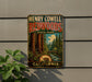 A vintage-style metal sign for Henry Cowell Redwoods State Park in California, featuring a scenic illustration of the park's iconic redwood trees and a river.