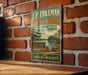 A vintage-style metal sign for J.P. Coleman State Park in Mississippi, featuring a scenic illustration of the park and its surroundings.