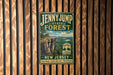 A vintage-style poster for Jenny Jump State Forest in New Jersey, featuring a scenic landscape with a cliff and a river.
