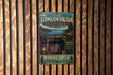 A vintage-style metal sign for Lake Vermilion-Soudan Underground Mine in Minnesota, featuring a scenic illustration of the mine and surrounding landscape.