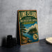 A vintage-style metal sign for the Lime Island State Recreation Area in Michigan, featuring a scenic illustration of a lake surrounded by pine trees and mountains.