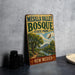 A vintage-style metal sign for Mesilla Valley Bosque State Park in New Mexico, featuring a scenic landscape with a river and mountains.
