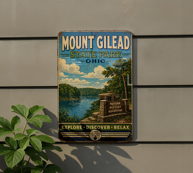 Mount Gilead State Park, Ohio sign