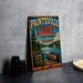 A vintage-style metal sign for Paintsville Lake State Park in Kentucky, featuring a scenic illustration of a lake, boats, and mountains.